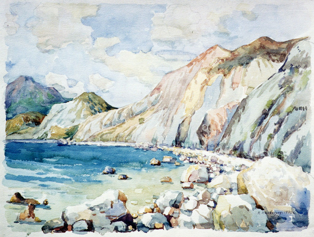 М. Нечвоглод. «Лисяча бухта». 1990. Папір, акварель